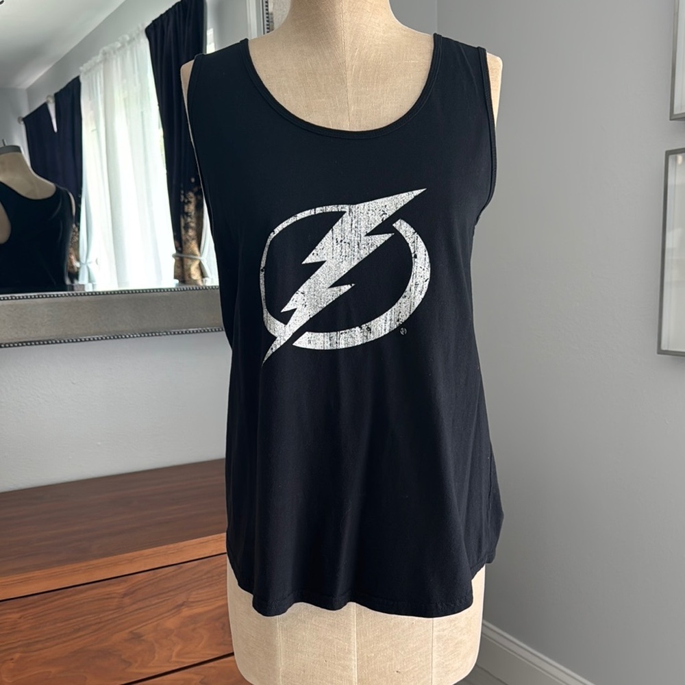 Tampa Bay Lightning Black Graphic Tank Top - Size L